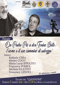 Locandina Padre Pio e don Tonino Bello