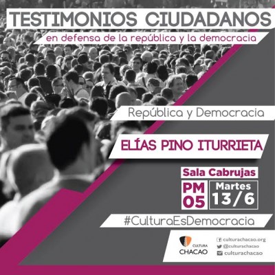 Cultura Chacao inicia ciclo de conversatorios  con Testimonios Ciudadanos