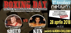 Boxe-day a Molfetta il 28 aprile: Squeo contro Kun secondo match da professionista per il pupillo di casa