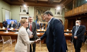 Meloni riceve i leader di Cgil, Cisl e Uil
