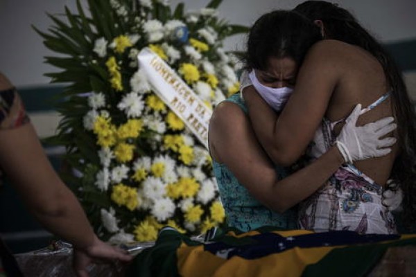 Brasil, segundo en el mundo por muertes. Suma 41.828 decesos y 828.810 pacientes infectados