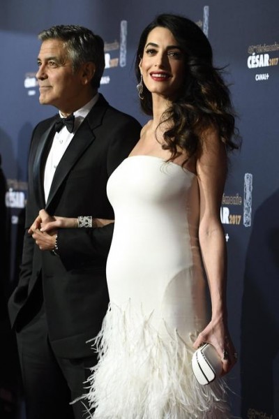 George y Amal Clooney en entrega de Premios Cesar 