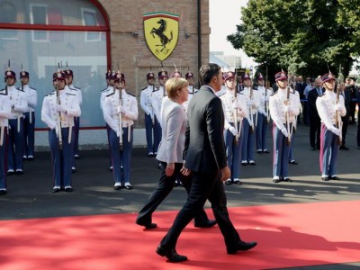 Incontro dei Ministri in riunione plenaria con la Angela Merkel