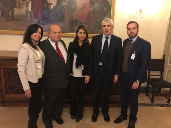 Marinellys Tremamunno, Milos Alcalay, Vanessa Ledezma, e Pier Ferdinando Casini