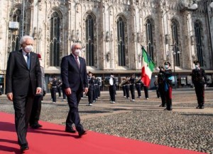 Steinmeier a Mattarella: &quot;Purtroppo niente abbraccio, non si può&quot;