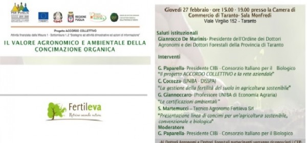 Taranto - Il valore agronomico dell&#039;organico in agricoltura