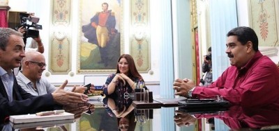 Nicolás Maduro se reúne con Rodríguez Zapatero en Miraflores