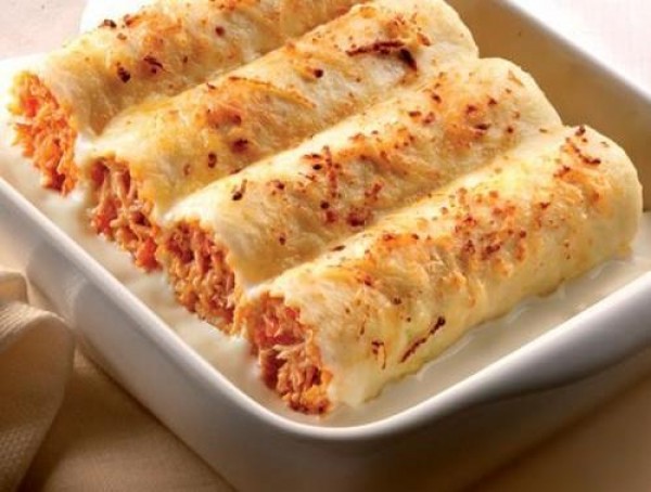 Canelones de atún y champiñones