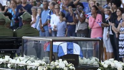 Cuba bids farewell to Castro as ashes are taken to final resting place