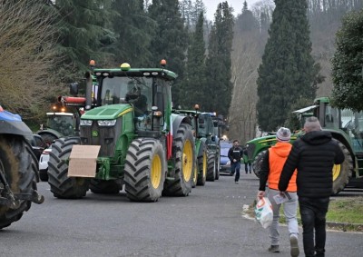 La protesta dei trattori verso Roma