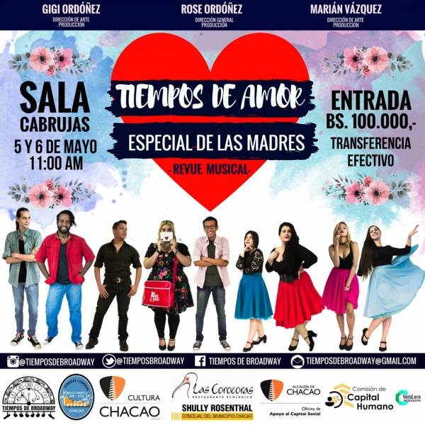 La obra de teatro musical “Tiempos de amor”  presenta edición especial en la Sala Cabrujas