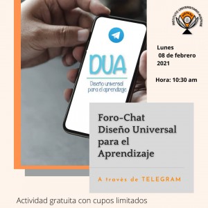 El Instituto Universitario Avepane (IUA) ofrece foro-chat vía Telegram “Diseño Universal de Aprendizaje” una estrategia para educar a personas con discapacidad