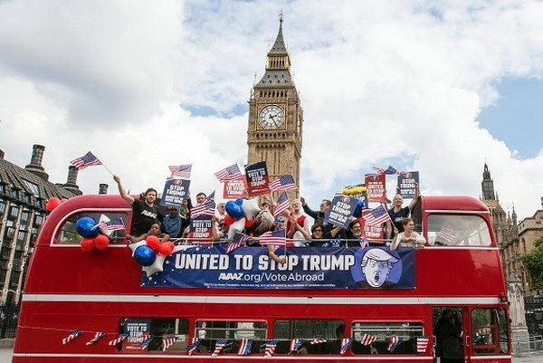 Avaaz.org contro Trump organizza il voto degli statunitensi all’estero
