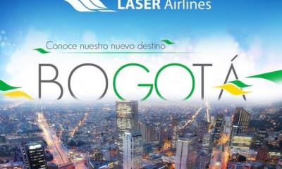 Laser Airlines inicia vuelos regulares hacia Bogotá