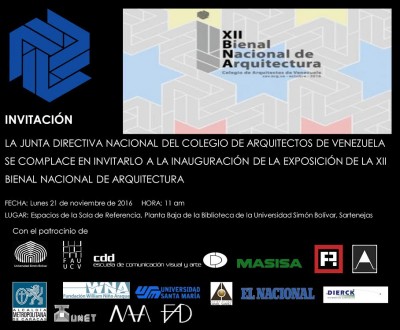 XII Bienal Nacional de Arquitectura Tema: Arquitectura en positivo, compromiso con el País
