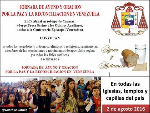 Hoy es la Jornada de Ayuno y Oración por ‪Venezuela‬
