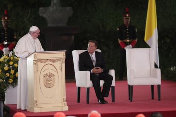 Papa Francisco en su primer día en Panamá 