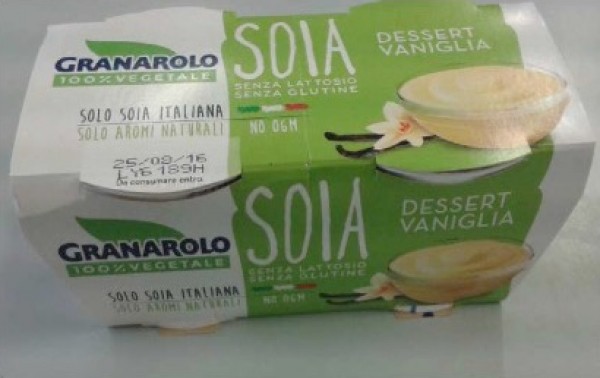 Pericolo per allergici: Granarolo ritira dessert di soia alla vaniglia per mancata indicazione del latte in etichetta