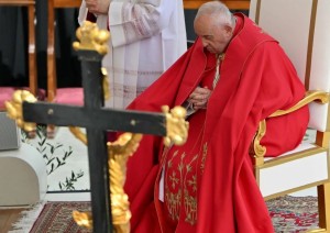 domenica delle palme papa Francesco recita l&#039;Angelus