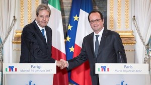 Parigi, dichiarazioni alla stampa di Gentiloni e Hollande