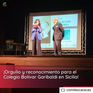 El Colegio Bolívar y Garibaldi de Caracas ha obtenido un importante premio en el Concurso Uno Nessuno Centomila, en Agrigento, Sicilia.
