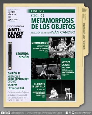 Conferencia y cine por la muestra Anti-Readymade en Los Galpones el miércoles 20