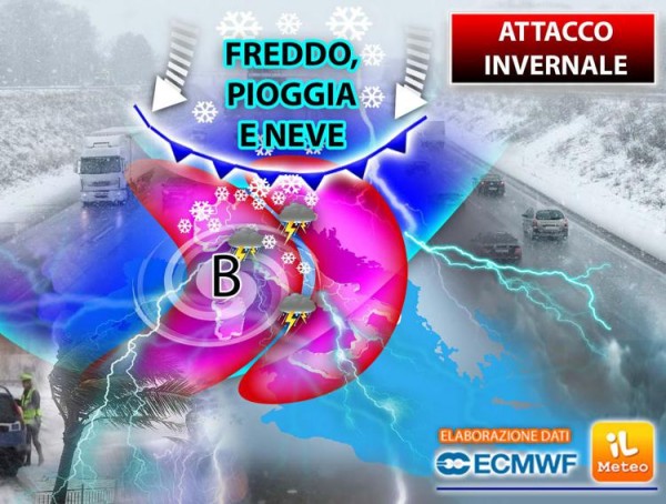 Maltempo senza tregua, giovedì torna il freddo