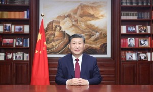  Xi Jinping durante il discorso di fine anno