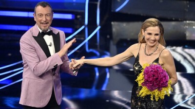 Amadeus y Lorella Cuccarini