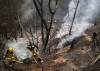 Giardino Botanico in Cile, pompieri in azione