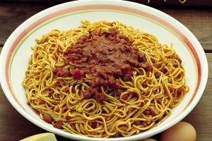 Los macarrones alla chitarra plato típico de la cocina de los Abruzos