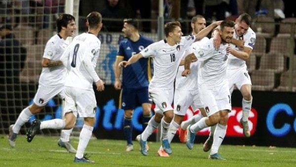 Euro 2020, decima vittoria Italia 3:0 Bosnia ko