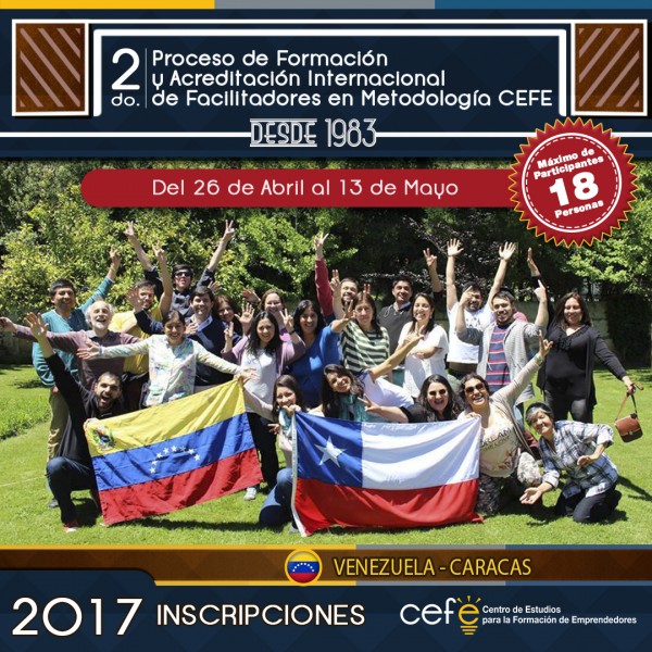 2do Proceso de Formación  y Acreditación Internacional de Facilitadores  en Metodología CEFE  en Venezuela.