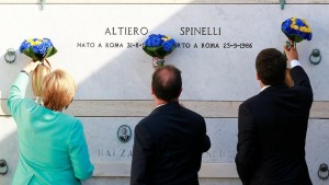 Ventotene, Mekel, Hollande e Renzi rendono omaggio all&#039;Europa federale di Altiero Spinelli, Ernesto Rossi ed Eugenio Colorni