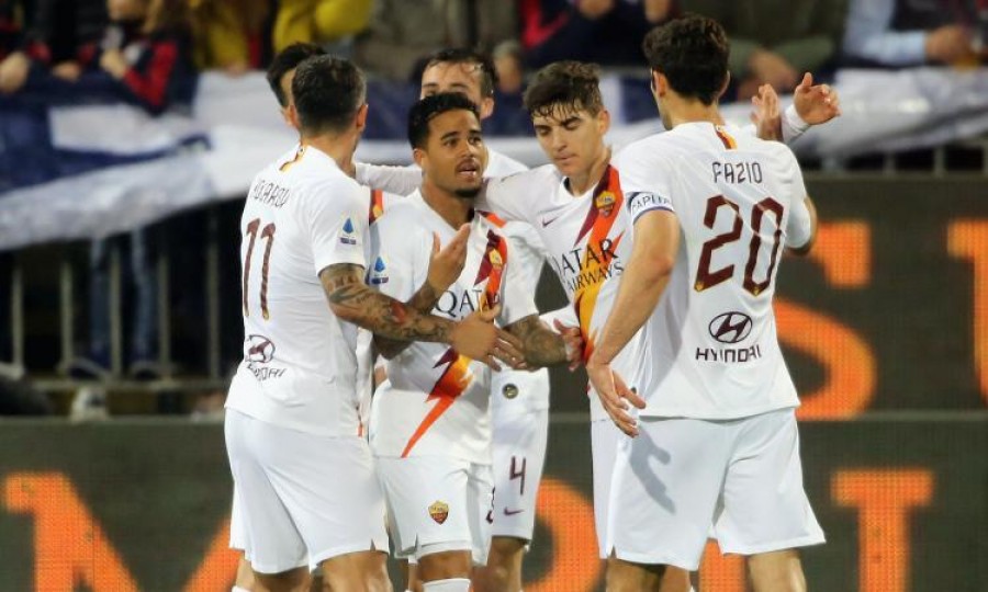 Serie A, poker Roma a Cagliari