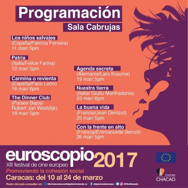 Festival de Cine Europeo Euroscopio 2017  llega a la Sala Cabrujas con ocho películas