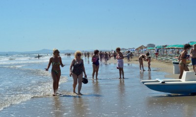 Una spiaggia di Rimini