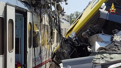 Twenty dead and more injured as passenger trains collide in southern Italy