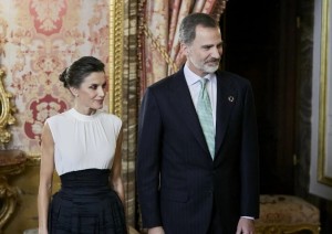 I reali di Spagna, Felipe VI e la moglie Letizia,  