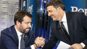 &quot;Toda Italia: zona roja&quot;, Renzi (Gobierno) y Salvini (Oposición de centro derecha) están de acuerdo