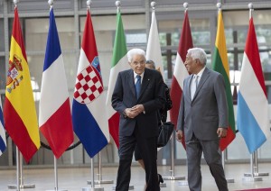 Il Presidente della Repubblica Sergio Mattarella incontra António Costa Presidente del Consiglio Europeo