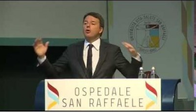 Intervento di Matteo Renzi all&#039;Ospedale San Raffaele di Milano
