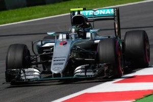 La Mercedes del pilota tedesco Nico Rosberg