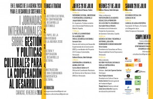 I Jornadas Internacionales sobre Gestión y Políticas Culturales  se realizan en la Sala Cabrujas y el Centro Cultural Chacao