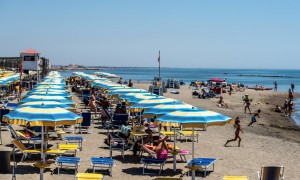 Uno stabilimento balneare di Ostia