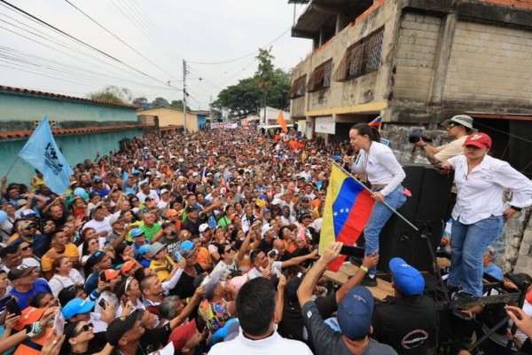 María Corina Machado, leader e candidata alla presidenza dell&#039;opposizione venezuelana