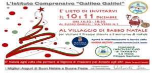 Taranto - Presepe vivente e villaggio di Babbo Natale all’IC Galilei 10 -11 dicembre ore 16.30 Plesso Gabelli, Via Verdi 1