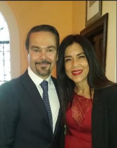 Romain Nadal, Embajador de Francia y Elizabeth García Sanabria