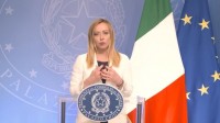 La premier intervino por videoconferencia en la conferencia Nación y patria que se realiza en el Senado italiano.