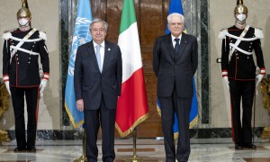  Il Presidente della Repubblica Sergio Mattarella con il Segretario generale dell&#039;Onu Antonio Guterres 